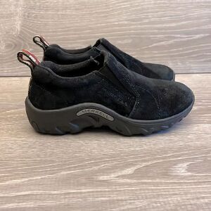 Merrell Jungle Moc Little Boys Size 12.5 Black Suede Slip On Shoe